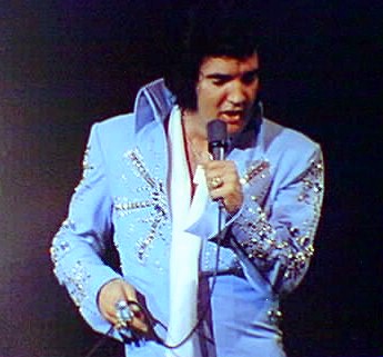 Elvis Presley - Singing/blauer Glitter