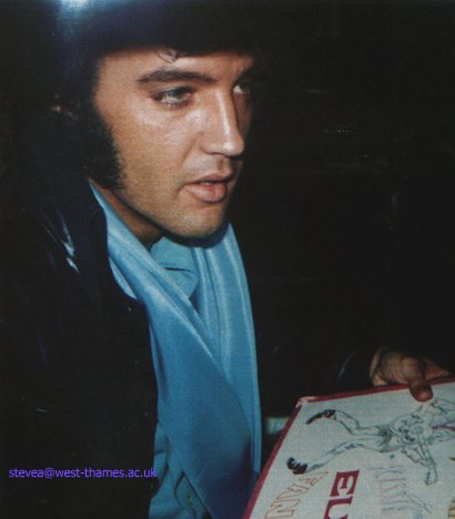 Elvis Presley - blauer Schal